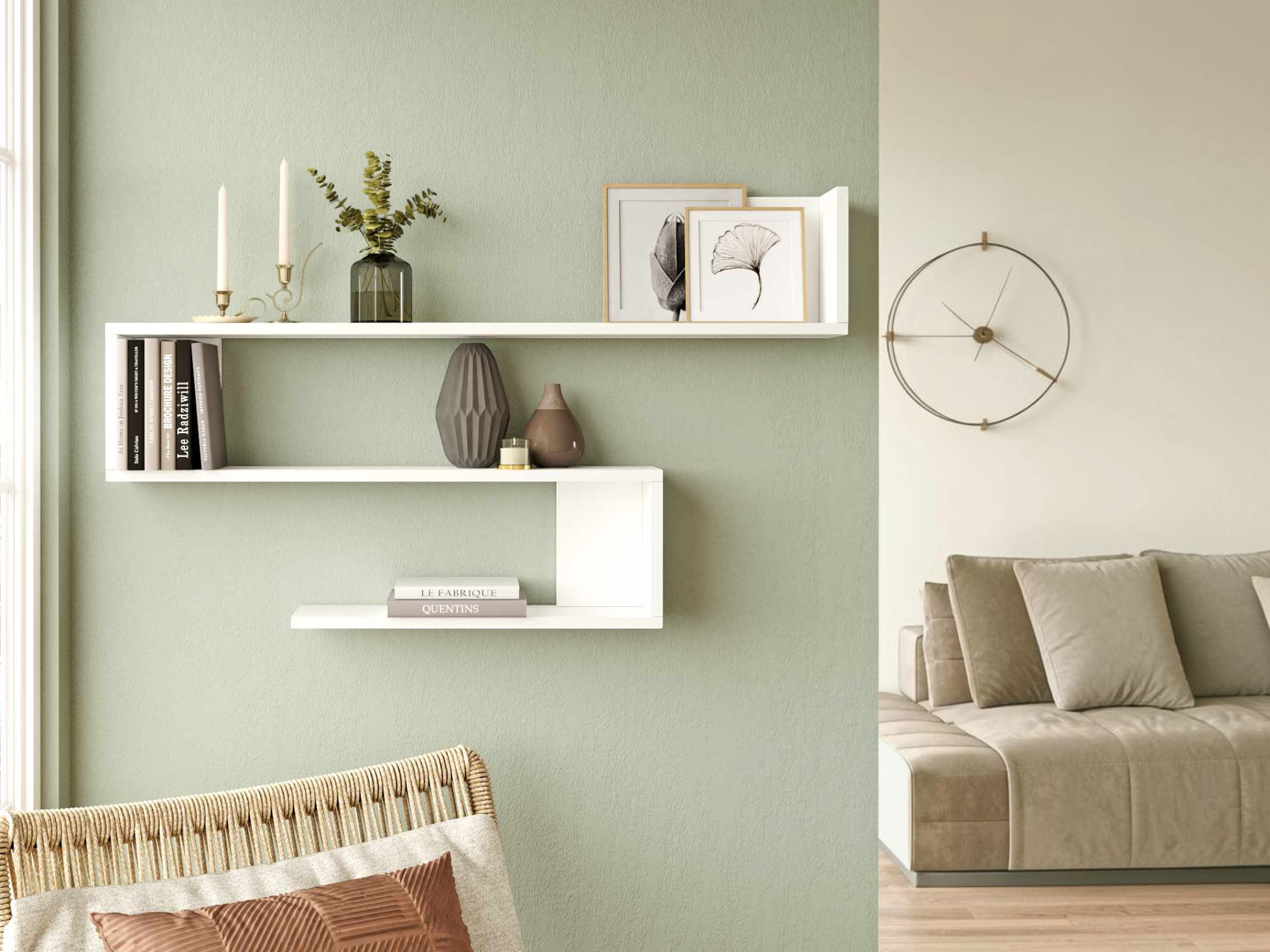 Estantería de pared Kailua 2849 (Blanco)