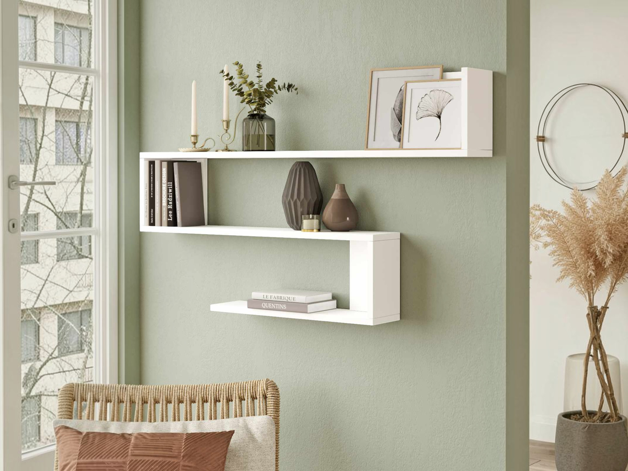 Estantería de pared Kailua 2849 (Blanco)