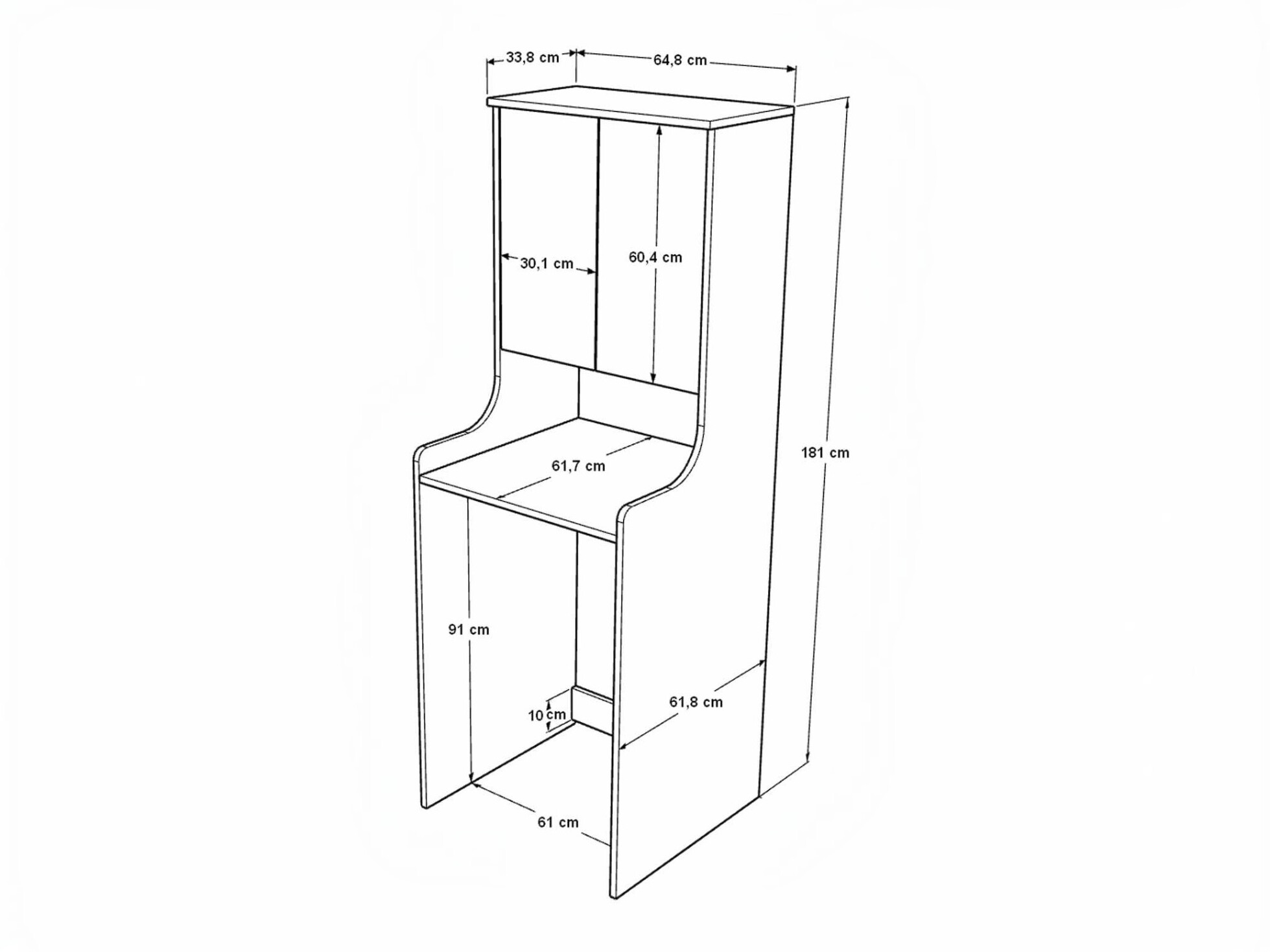 Estantería para baño Kailua 2854 (Blanco)
