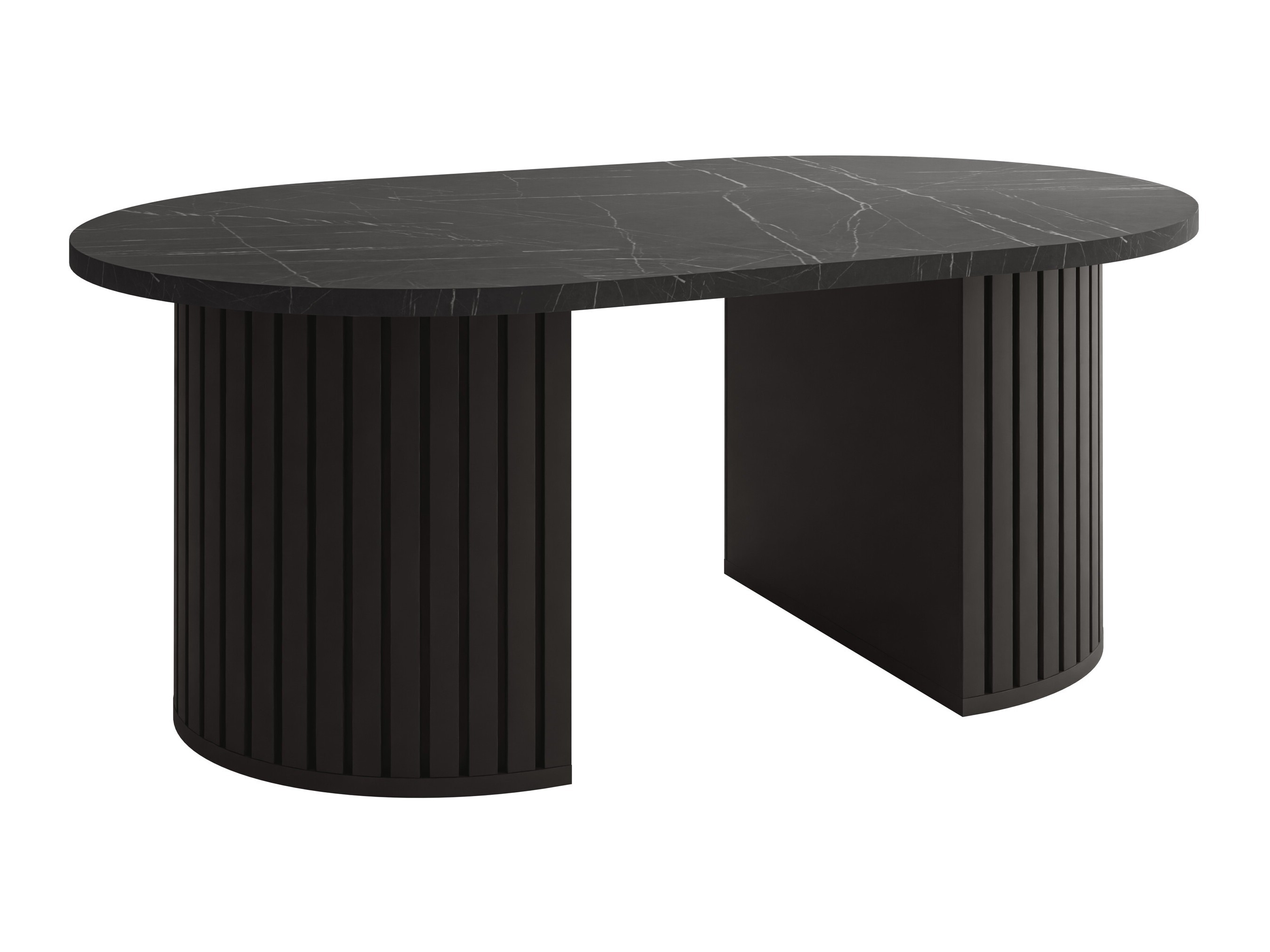 Mesa de centro Comfivo Ulma (Mármol negro + Negro)
