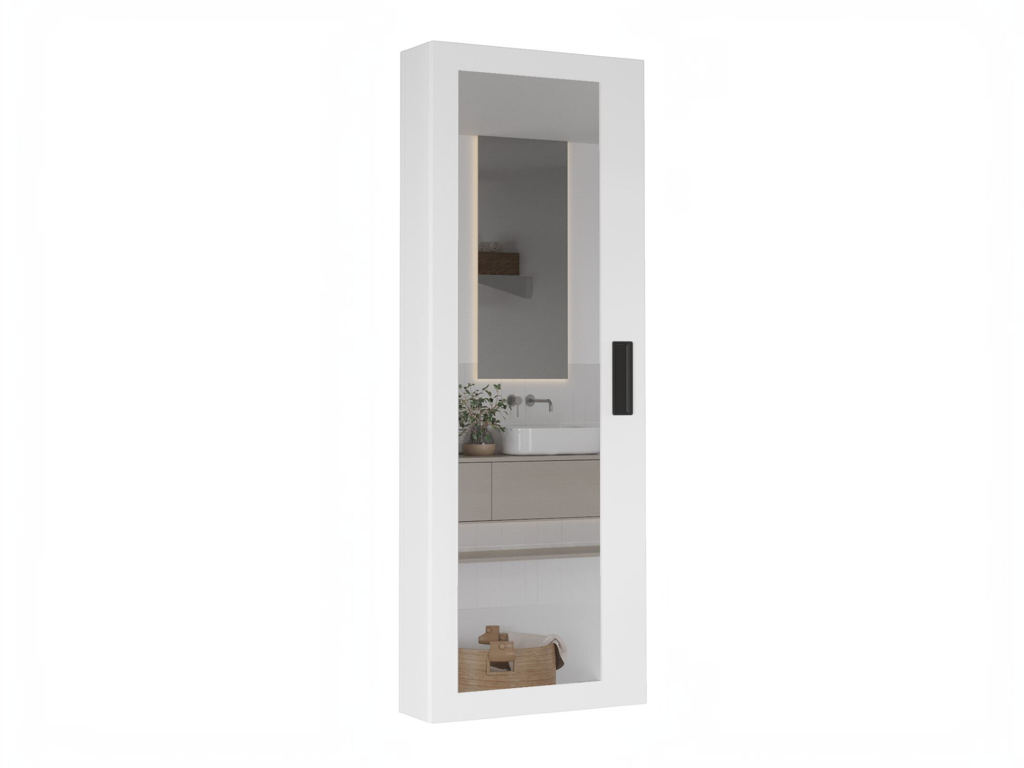 Mueble para baño con espejo Kailua 2856 (Blanco)