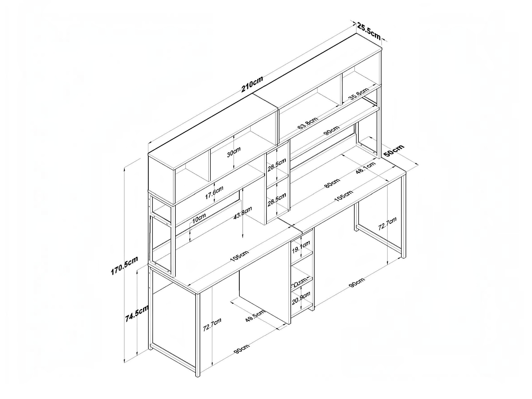 Mesa de oficina Kailua 2868