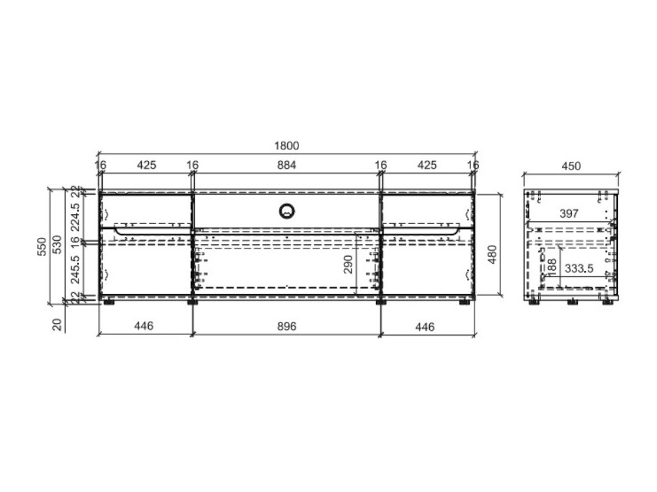 Mueble TV Deldori 101