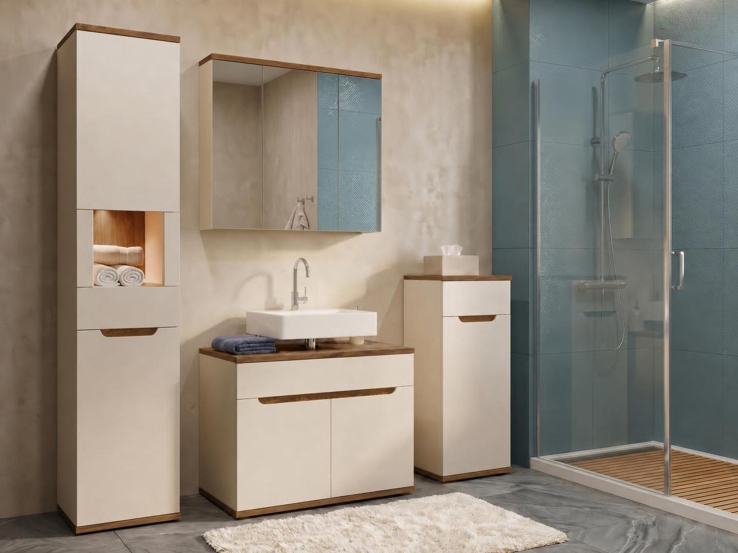 Mueble para baño con espejo Deldori 119