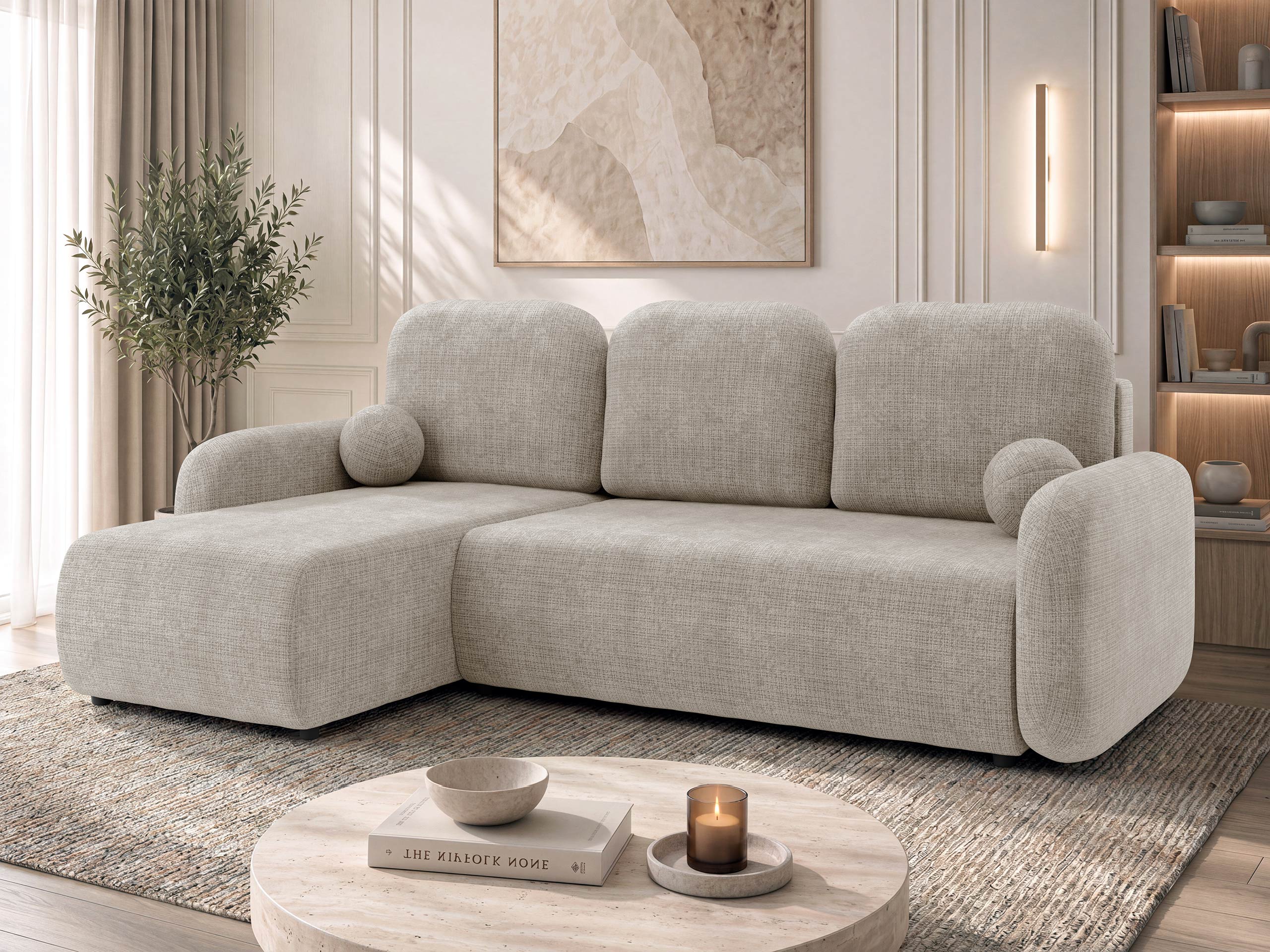 Sofá rinconero Miami 413 (Crem 14)