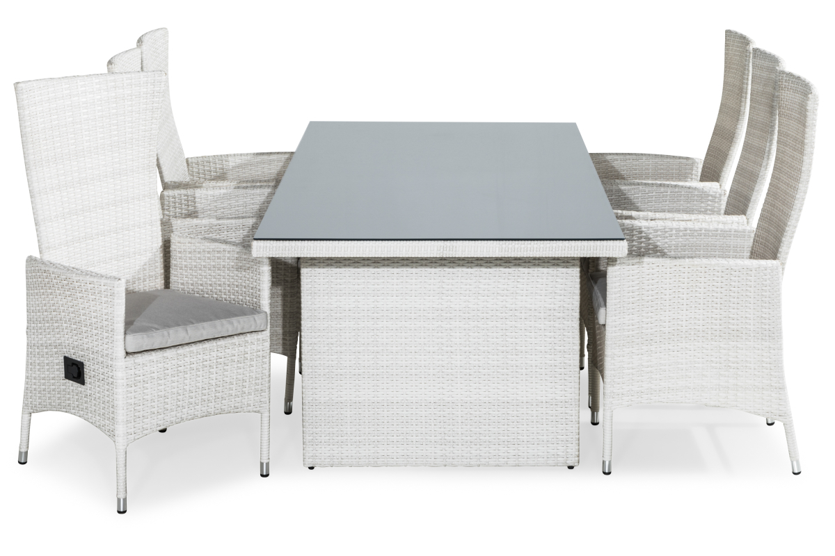 Conjunto de mesa y sillas Comfort Garden 1658 (Blanco)