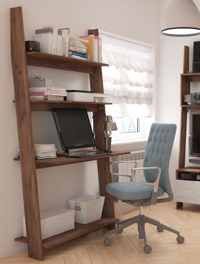 Mesa de oficina Gilroy 111 (Craft Tabaco roble)