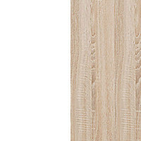 Mesilla de noche Nolroma 102 (Blanco + Roble Sonoma)