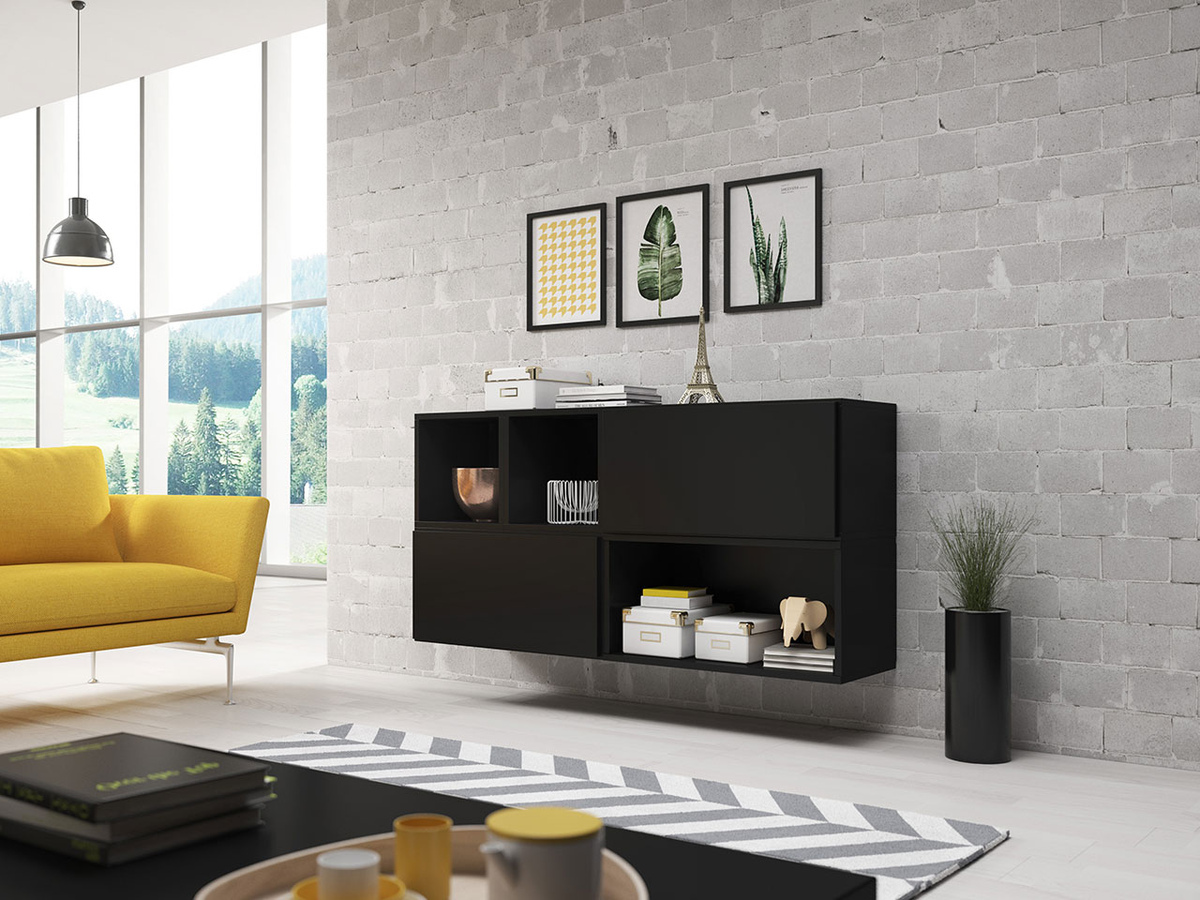 Conjunto de armarios Corbele 120 (Negro)