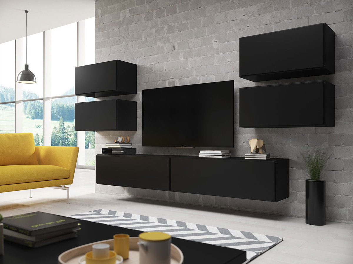 Conjunto de salón Corbele 107 (Negro)