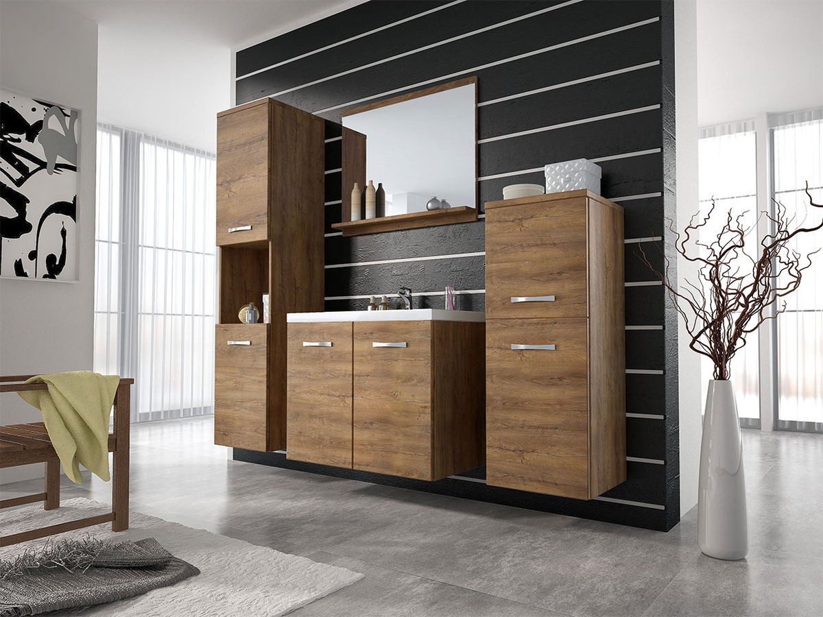 Conjunto de mueble de baño Sarasota 108 (Roble de lefkada)